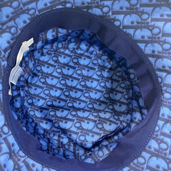 Dior Teddy-d Oblique Trotter Bucket Hat Navy Kids Blue main image 8